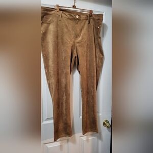 Seven7 Tan Suede-Look Pants